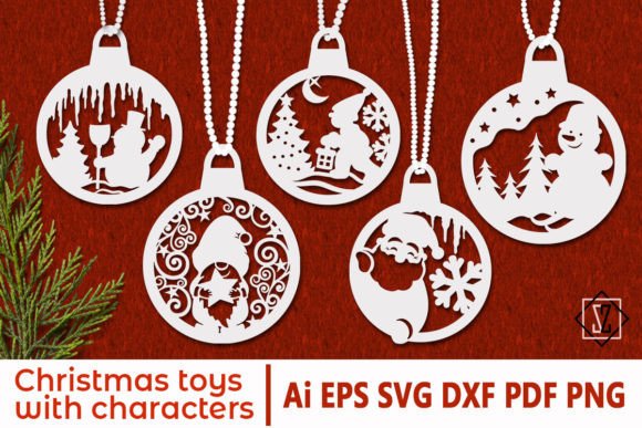 Christmas Toys with Characters SVG: Graphics for Crafts
