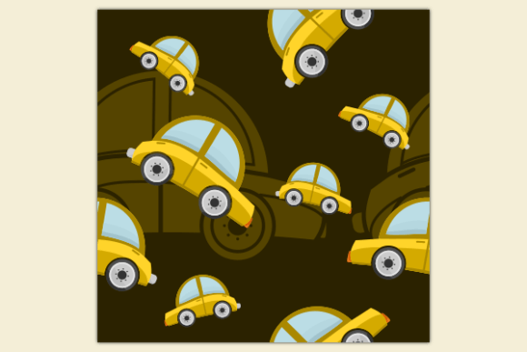 Classic Cars Dark Seamless Pattern: Graphics & Patterns