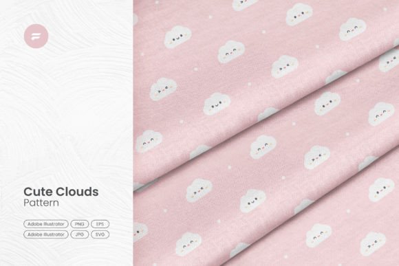 Cute Clouds Pattern: Whimsical Graphics & Seamless Patterns