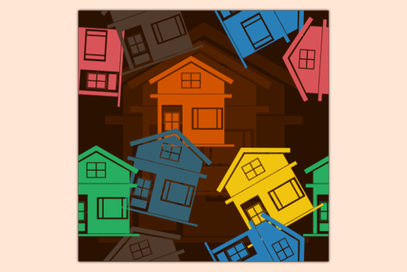 Flat Colorful Houses Dark Pattern: Graphics Verdict