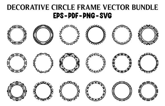 Floral Frame SVG Bundle for Graphics & Crafts