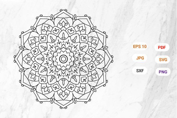 Flower Mandala Vint Graphics & Coloring Pages Amp