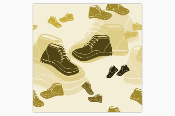 Monochrome Shoes Dark Seamless Pattern: Graphics & Patterns Review