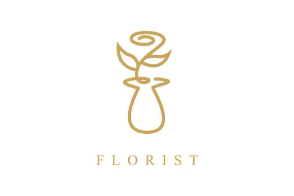 Outline Florist Logo Design: Graphics & Logos for Handmade Brands