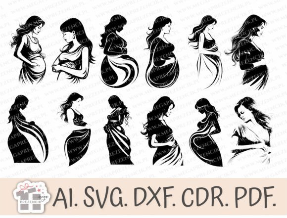 Pregnant Woman Silhouette SVG: Graphics & Crafts Review