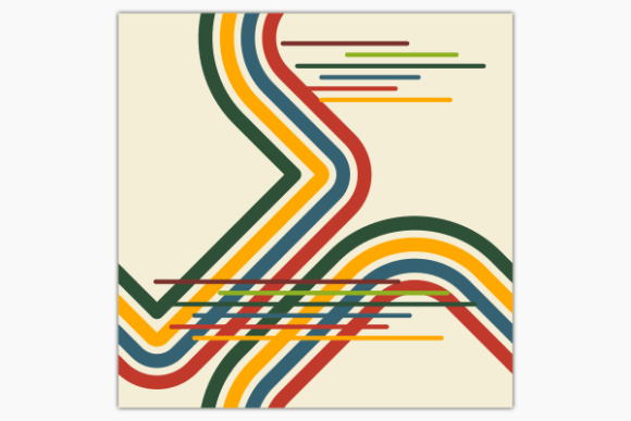 Retro Bent Lines Soft Seamless Pattern: Graphics Review