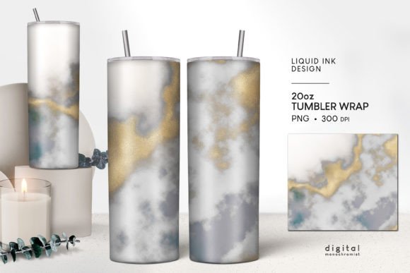 Reviewing Tumbler Wrap Ink Gold Gray PNG for Crafts & Graphics