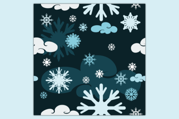 Snowflakes Clouds Dark Seamless Pattern: A Designer’s Take