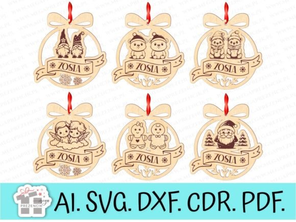 Sweet Christmas Tree Baubles SVG Graphics & Patterns Review