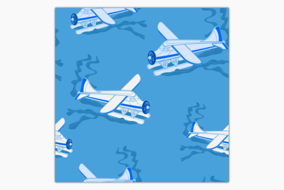Top Oblique Aerial Pontoon Plane Pattern