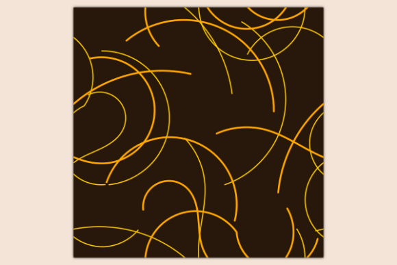 Yellow Curved Line Dark Seamless Pattern for Graphics & Patterns